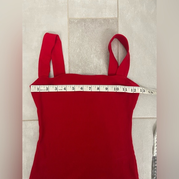 Reformation Canyon Red Square Neck Knit Top Size XS - Picture 6 of 6